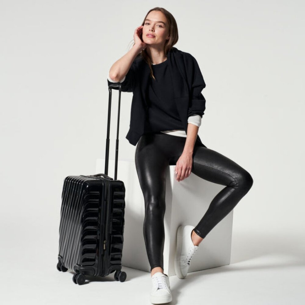 SPANX SHAPE FAUX LEATHER LEGGINGS